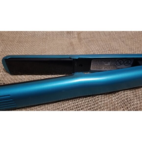 Watts Tourmaline Ceramic Flat Iron 1" Model HW-2403C Blue Adjustable Settings - Picture 7 of 9